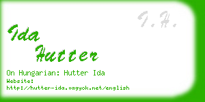 ida hutter business card